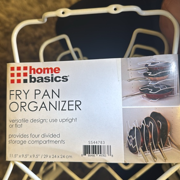 Home Basics White Fry Pan Organizer - Picture 8 of 8